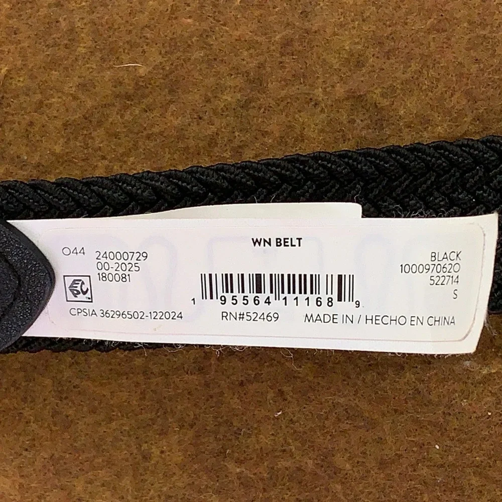 Wonder Nation Boys Small Black Woven Stretch Belt NWT